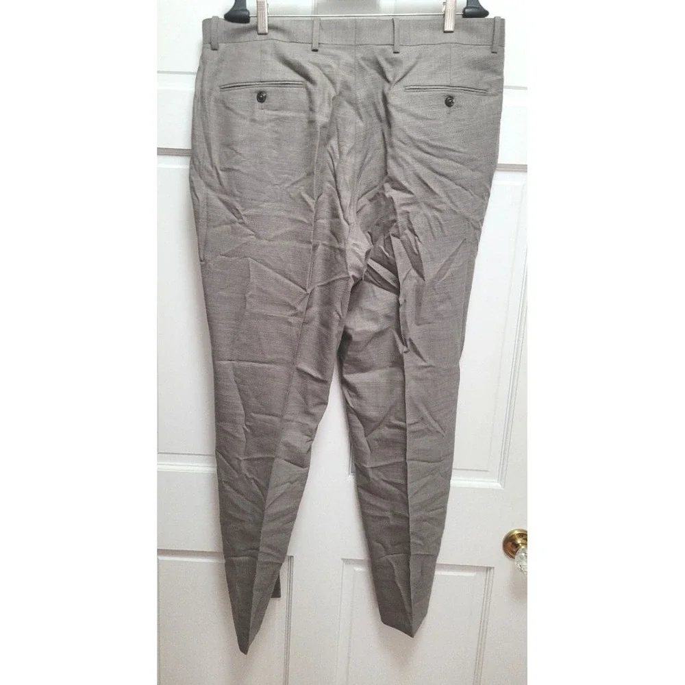 BP Skinner Men's 2-pc 100% Wool Light Brown Suit - 50L, 40